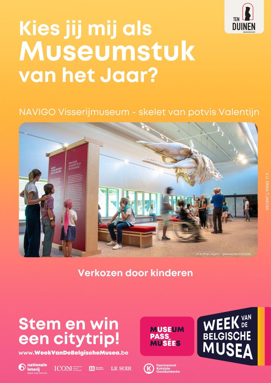 Museumstuk gekozen door kinderen - skelet van potvis Valentijn