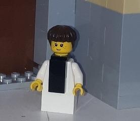 Hoe ziet een monnik eruit in LEGO-blokjes? Een eerste probeersel.