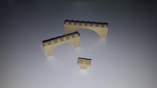 De boogconstructies in LEGO-blokjes