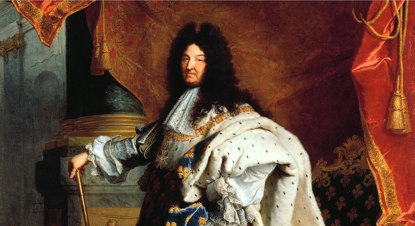 De Zonnekoning Lodewijk XIV, die de aanstelling van Terrasse als abt steunde (schilderij toegeschr. P. Mignard - commons.wikimedia.org) 