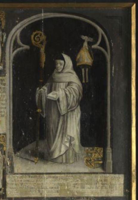 Abt Robrecht de Clercq op de Grisailles van de Duinenabdij (c) Grootseminarie Brugge