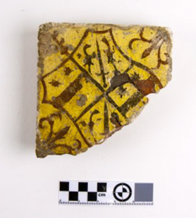 Vloertegel met het wapen van abt Robrecht de Clercq (c) Abdijmuseum