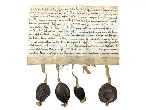 Deze oorkonde uit 1228 werd aangekocht om de Abdijmuseumcollectie te verrijken.